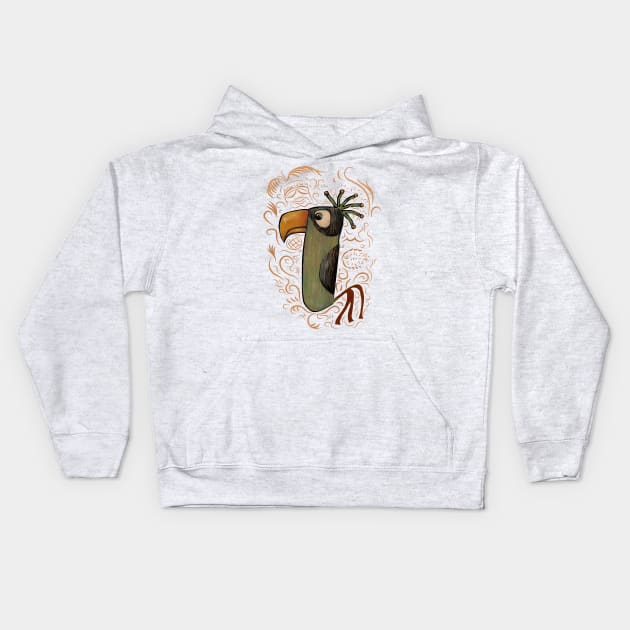 Tiki Bird #2 Kids Hoodie by zerostreet